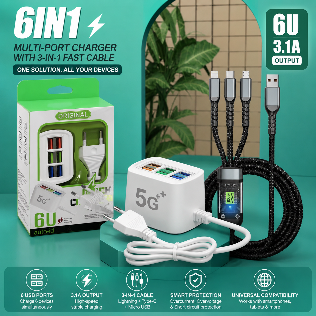 6-in-1 Charging Solution